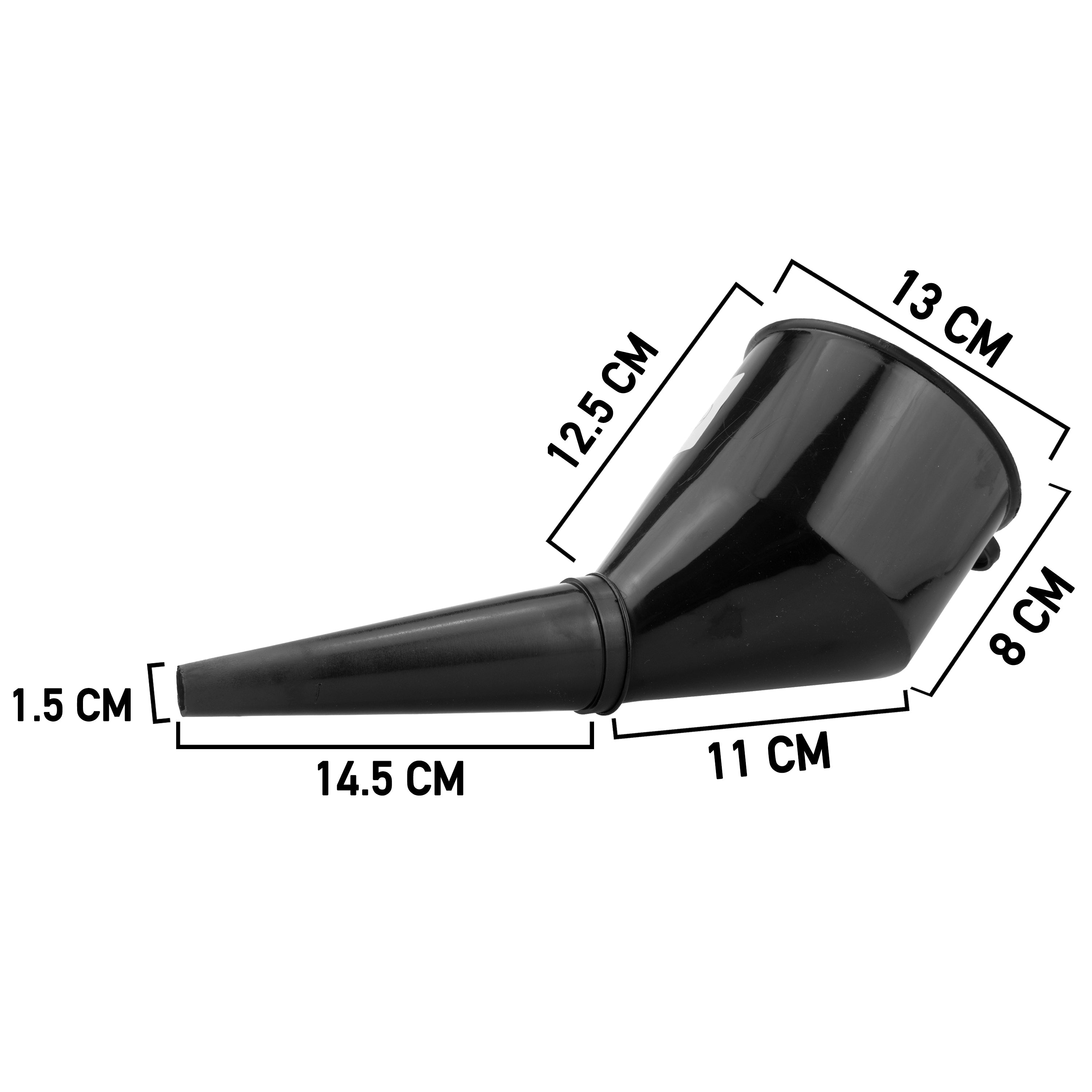 Angled Car Fuel Funnels with Filter (Black and Grey) for DIY Workshop Accessory