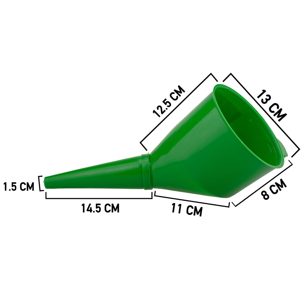 Angled Car Fuel Funnels with Filter (Green and Blue) for DIY Workshop Accessory