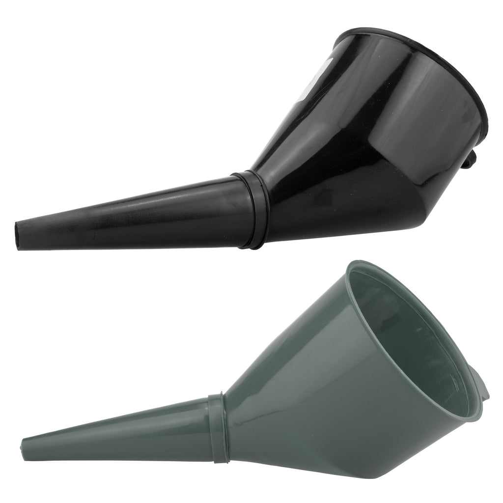 Angled Car Fuel Funnels with Filter (Black and Grey) for DIY Workshop Accessory
