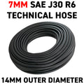 7mm Braided Rubber Fuel Hose, SAE J30 R6
