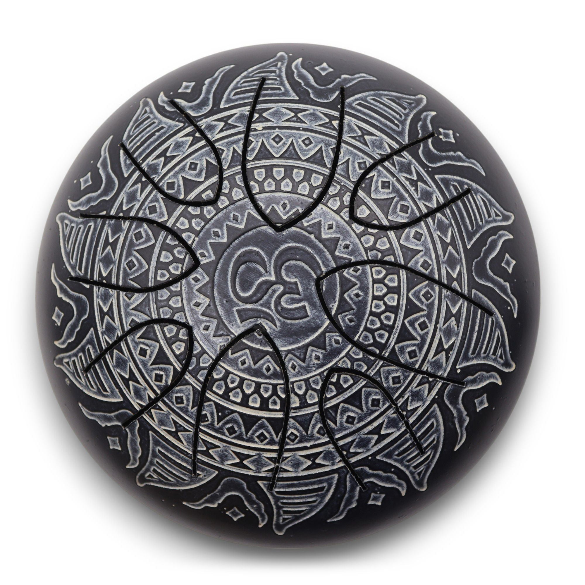 Hapi Drum Om Mandala Engraved - 16cm